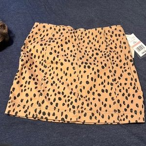 Animal print mini skirt
